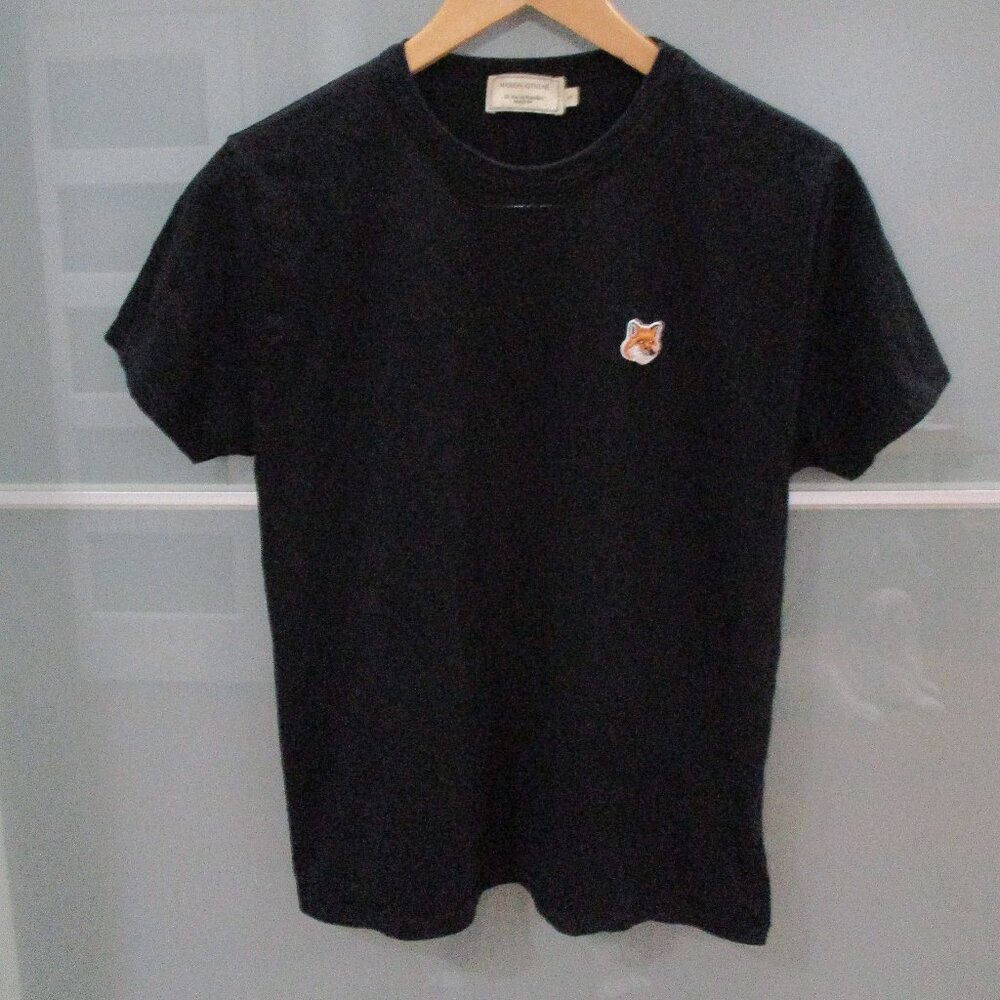 Maison Kitsune Black Fox Logo Crewneck Tee